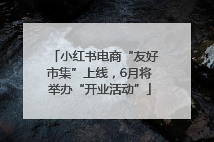 小红书电商“友好市集”上线，6月将举办“开业活动”