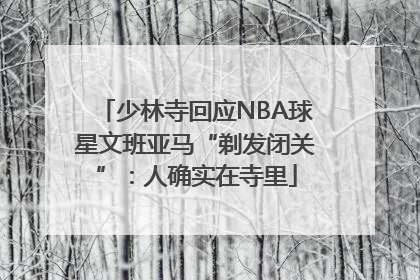 少林寺回应NBA球星文班亚马“剃发闭关”：人确实在寺里