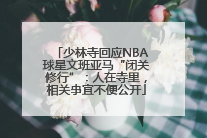 少林寺回应NBA球星文班亚马“闭关修行”：人在寺里，相关事宜不便公开