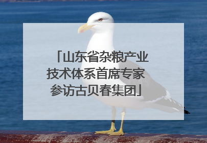 山东省杂粮产业技术体系首席专家参访古贝春集团