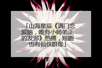 山海星辰《满门恋爱脑，唯有小师弟正的发邪》热播，短剧也有仙侠群像