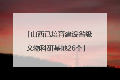 山西已培育建设省级文物科研基地26个