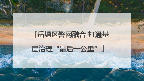 岳塘区警网融合 打通基层治理“最后一公里”
