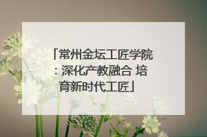 常州金坛工匠学院：深化产教融合 培育新时代工匠