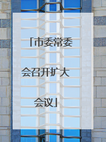市委常委会召开扩大会议
