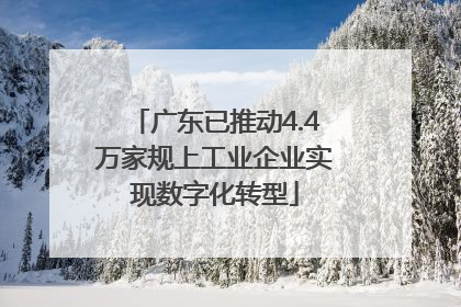 广东已推动4.4万家规上工业企业实现数字化转型