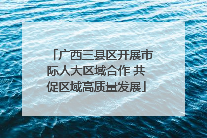 广西三县区开展市际人大区域合作 共促区域高质量发展