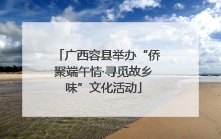 广西容县举办“侨聚端午情·寻觅故乡味”文化活动