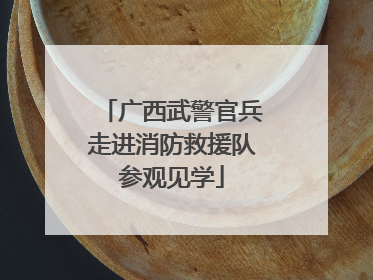 广西武警官兵走进消防救援队参观见学
