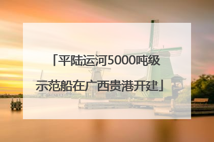 平陆运河5000吨级示范船在广西贵港开建
