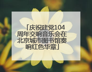 庆祝建党104周年交响音乐会在北京城市图书馆奏响红色华章
