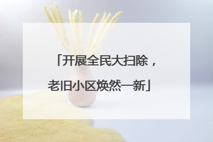开展全民大扫除，老旧小区焕然一新
