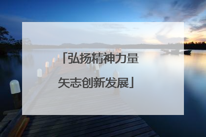 弘扬精神力量 矢志创新发展