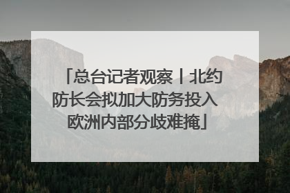 总台记者观察丨北约防长会拟加大防务投入 欧洲内部分歧难掩