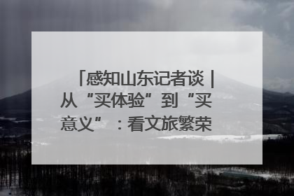 感知山东记者谈｜从“买体验”到“买意义”：看文旅繁荣背后的幸福新定义