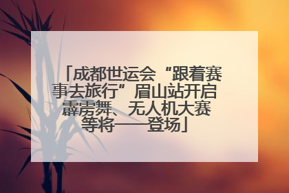 成都世运会“跟着赛事去旅行”眉山站开启 霹雳舞、无人机大赛等将一一登场
