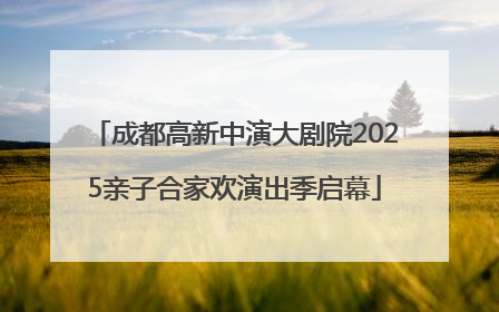成都高新中演大剧院2025亲子合家欢演出季启幕