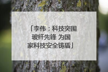 李伟：科技突围 玻纤先锋 为国家科技安全铸盾