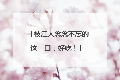 枝江人念念不忘的这一口，好吃！