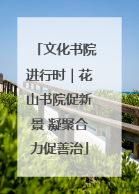 文化书院进行时｜花山书院促新景 凝聚合力促善治