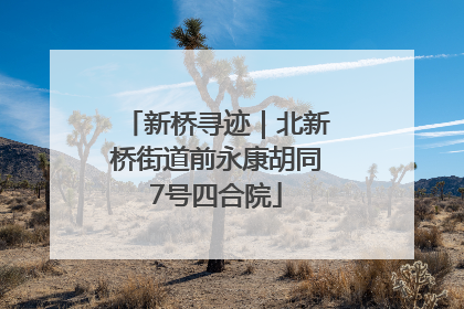 新桥寻迹｜北新桥街道前永康胡同7号四合院