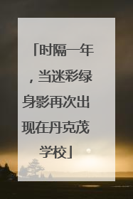 时隔一年，当迷彩绿身影再次出现在丹克茂学校