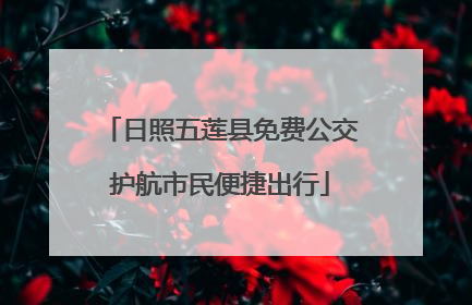 日照五莲县免费公交护航市民便捷出行