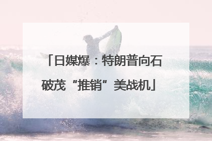 日媒爆：特朗普向石破茂“推销”美战机