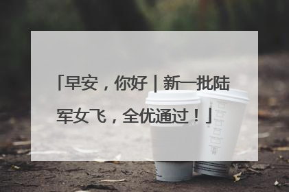 早安，你好｜新一批陆军女飞，全优通过！