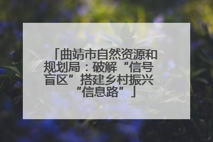曲靖市自然资源和规划局：破解“信号盲区”搭建乡村振兴“信息路”