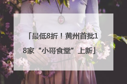 最低8折！黄州首批18家“小哥食堂”上新