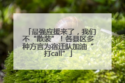 最强应援来了，我们不“散装”！各县区多种方言为宿迁队加油“打call”