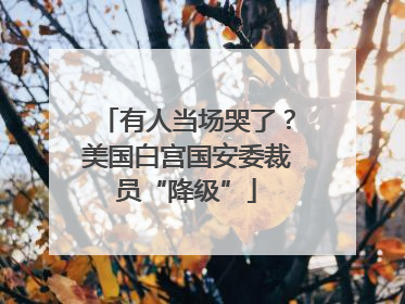 有人当场哭了？美国白宫国安委裁员“降级”