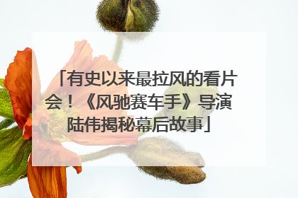 有史以来最拉风的看片会！《风驰赛车手》导演陆伟揭秘幕后故事
