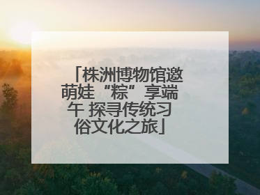 株洲博物馆邀萌娃“粽”享端午 探寻传统习俗文化之旅