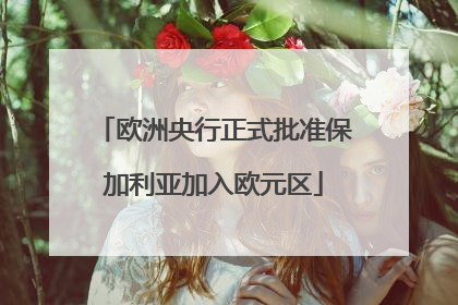 欧洲央行正式批准保加利亚加入欧元区