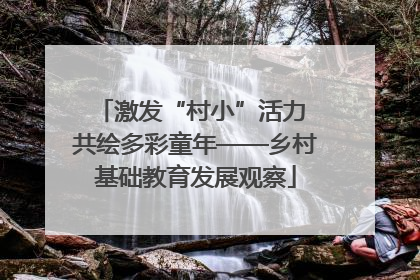 激发“村小”活力 共绘多彩童年——乡村基础教育发展观察