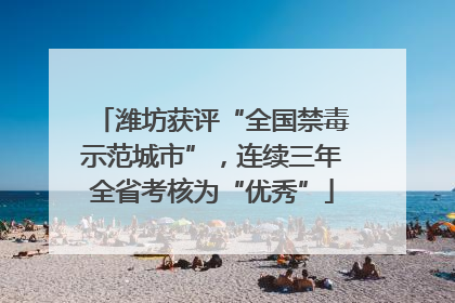 潍坊获评“全国禁毒示范城市”，连续三年全省考核为“优秀”