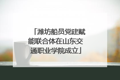 潍坊船员党建赋能联合体在山东交通职业学院成立