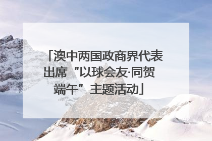 澳中两国政商界代表出席“以球会友·同贺端午”主题活动