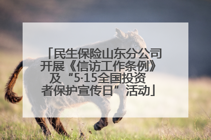 民生保险山东分公司开展《信访工作条例》及“5·15全国投资者保护宣传日”活动