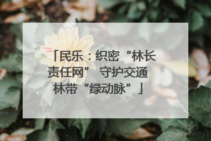 民乐：织密“林长责任网” 守护交通林带“绿动脉”