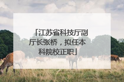 江苏省科技厅副厅长张桥，拟任本科院校正职