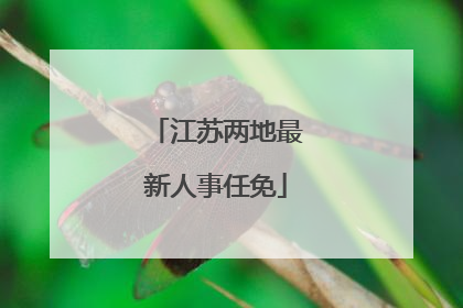 江苏两地最新人事任免
