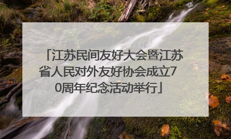 江苏民间友好大会暨江苏省人民对外友好协会成立70周年纪念活动举行