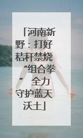 河南新野：打好秸秆禁烧“组合拳” 全力守护蓝天沃土