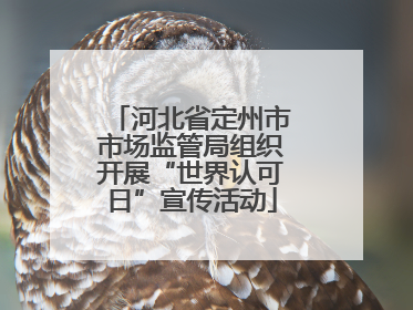 河北省定州市市场监管局组织开展“世界认可日”宣传活动