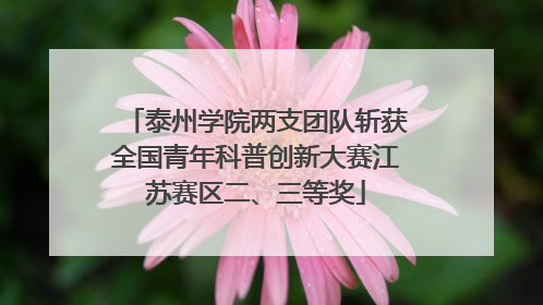 泰州学院两支团队斩获全国青年科普创新大赛江苏赛区二、三等奖