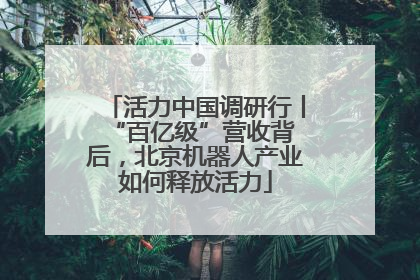 活力中国调研行丨 “百亿级”营收背后，北京机器人产业如何释放活力