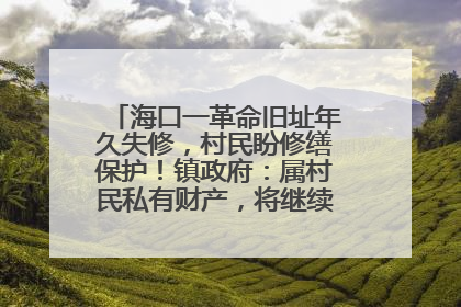 海口一革命旧址年久失修，村民盼修缮保护！镇政府：属村民私有财产，将继续争取修缮资金
